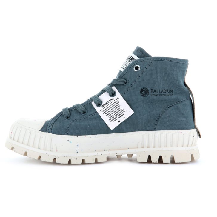 Palladium Pallashock Mid Organic Laarzen Heren Donkerblauw | NL 56BJQKC